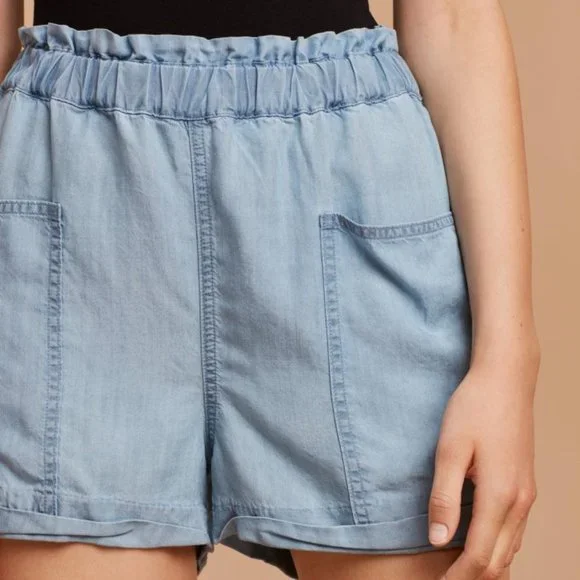 Community - Chambray Doddridge High Waisted Shorts - Picture 3 of 9